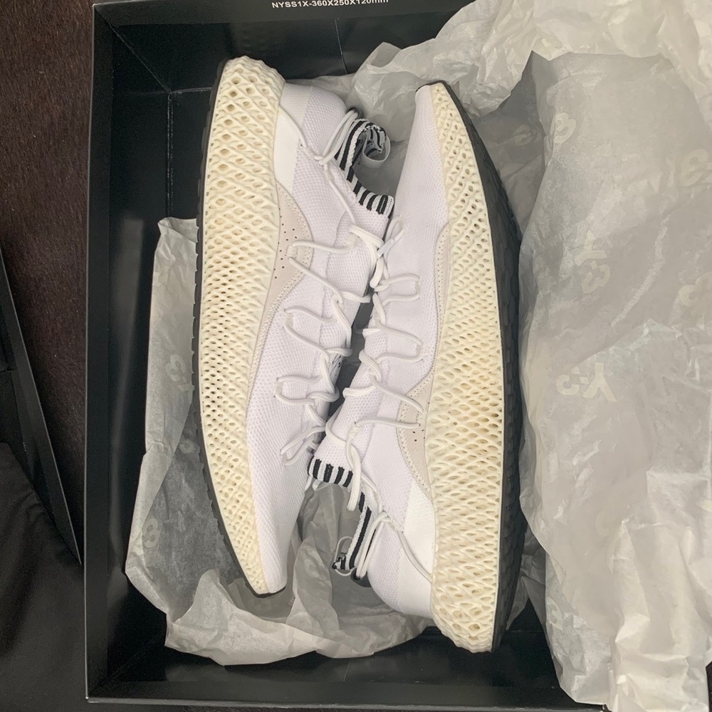 Y-3 Runner 4D II - White - Men’s 10.5 - LIKE NEW, WORN ONCE - In box since 2019